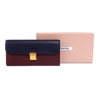 Miu Miu NEW Madras Bicolor Continental Wallet