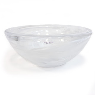 Kosta Boda 'Atoll' White Swirl Bowl