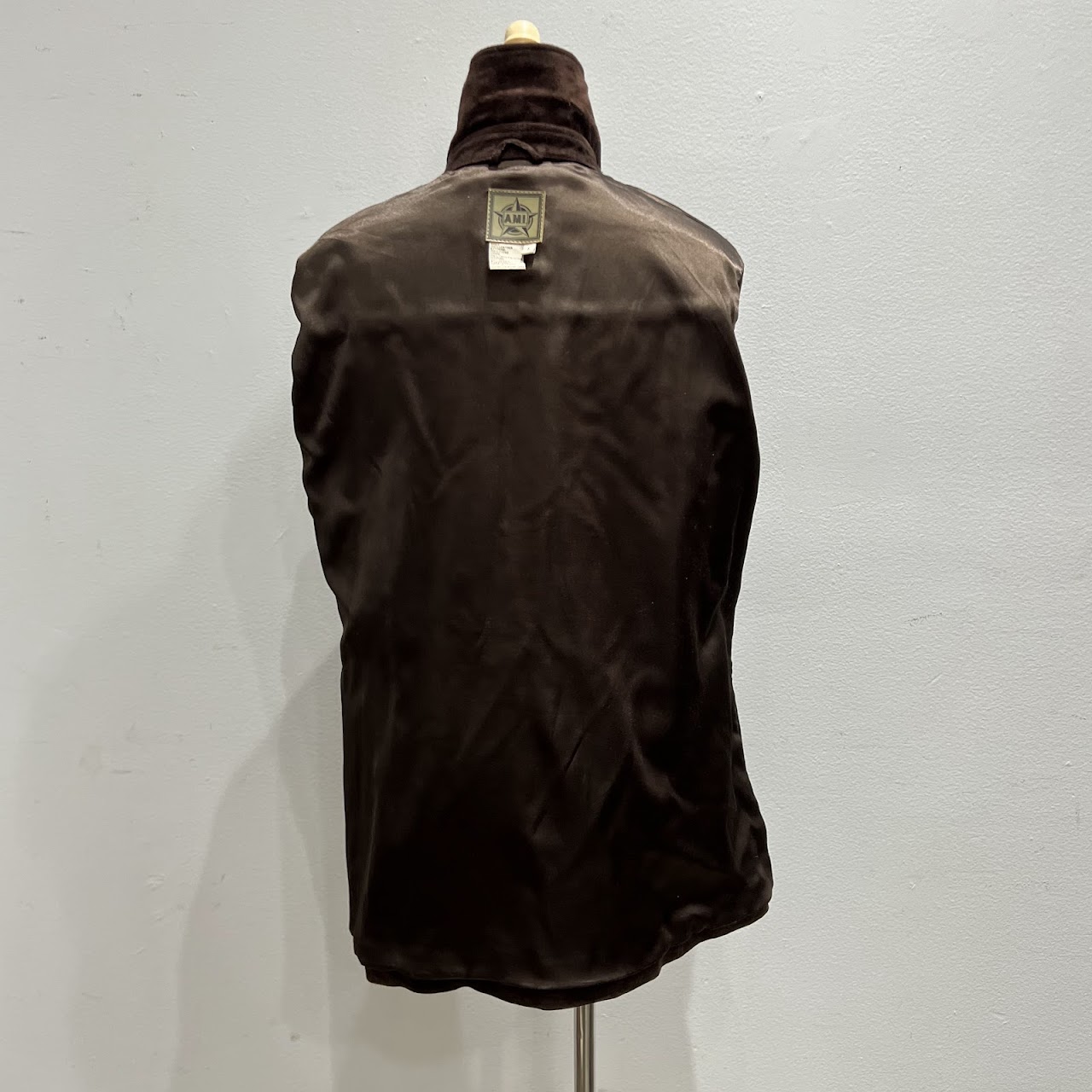 A.M.I. Chocolate Brown Suede Jacket