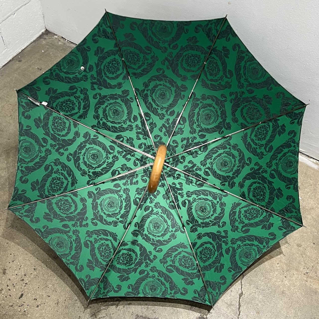 Vintage Gianni Versace Maple Handled Umbrella