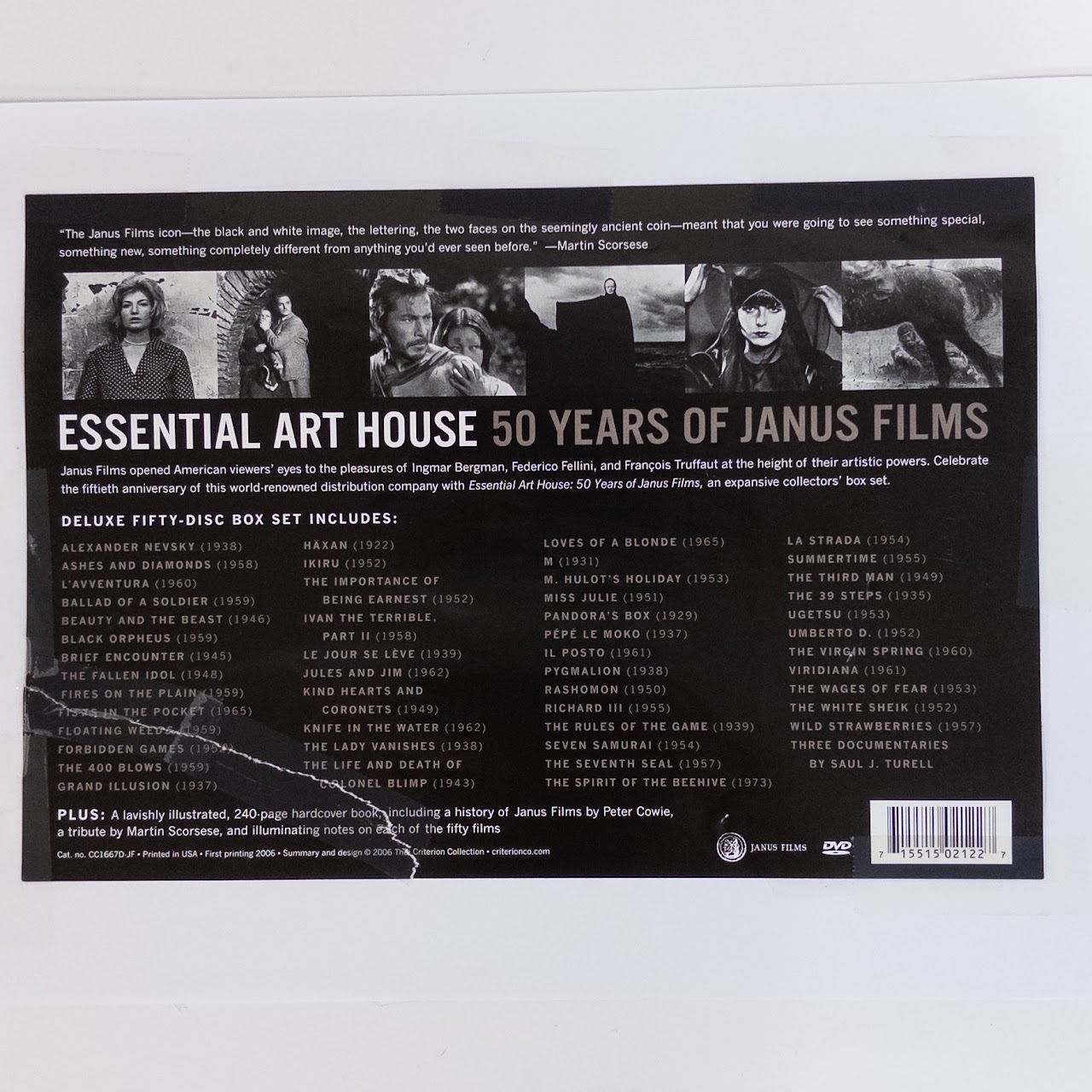 Essential Art House: 50 Years of Janus Films Criterion Collection Box Set