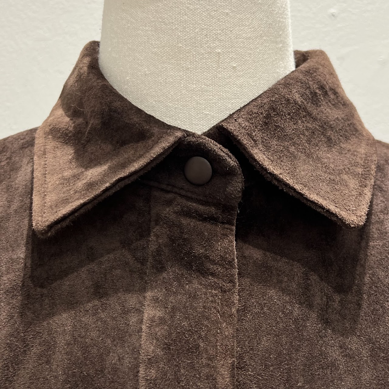 A.M.I. Chocolate Brown Suede Jacket