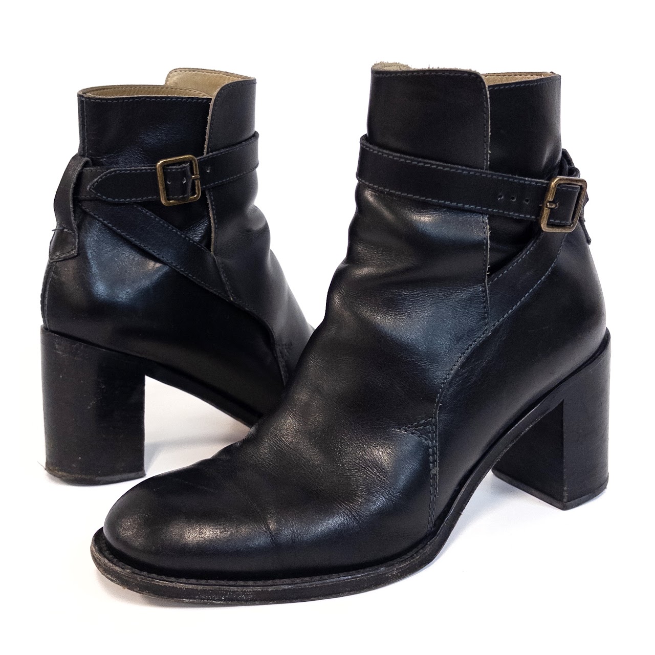 Chloé Leather Biker Style Ankle Boots