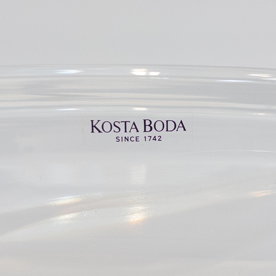 Kosta Boda 'Atoll' White Swirl Bowl