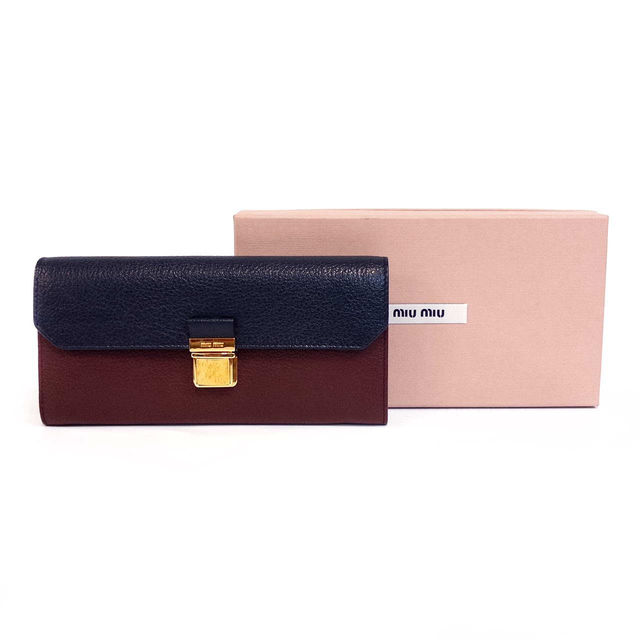 Miu Miu NEW Madras Bicolor Continental Wallet