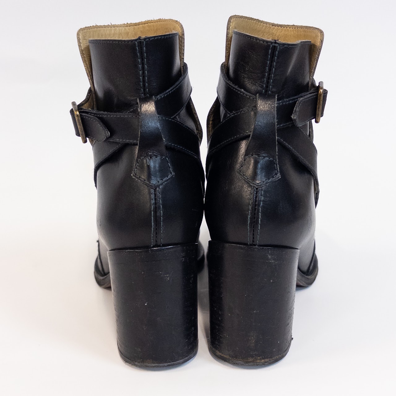 Chloé Leather Biker Style Ankle Boots