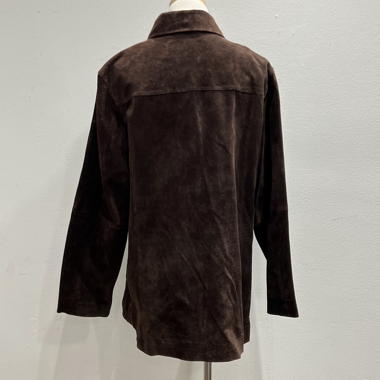 A.M.I. Chocolate Brown Suede Jacket