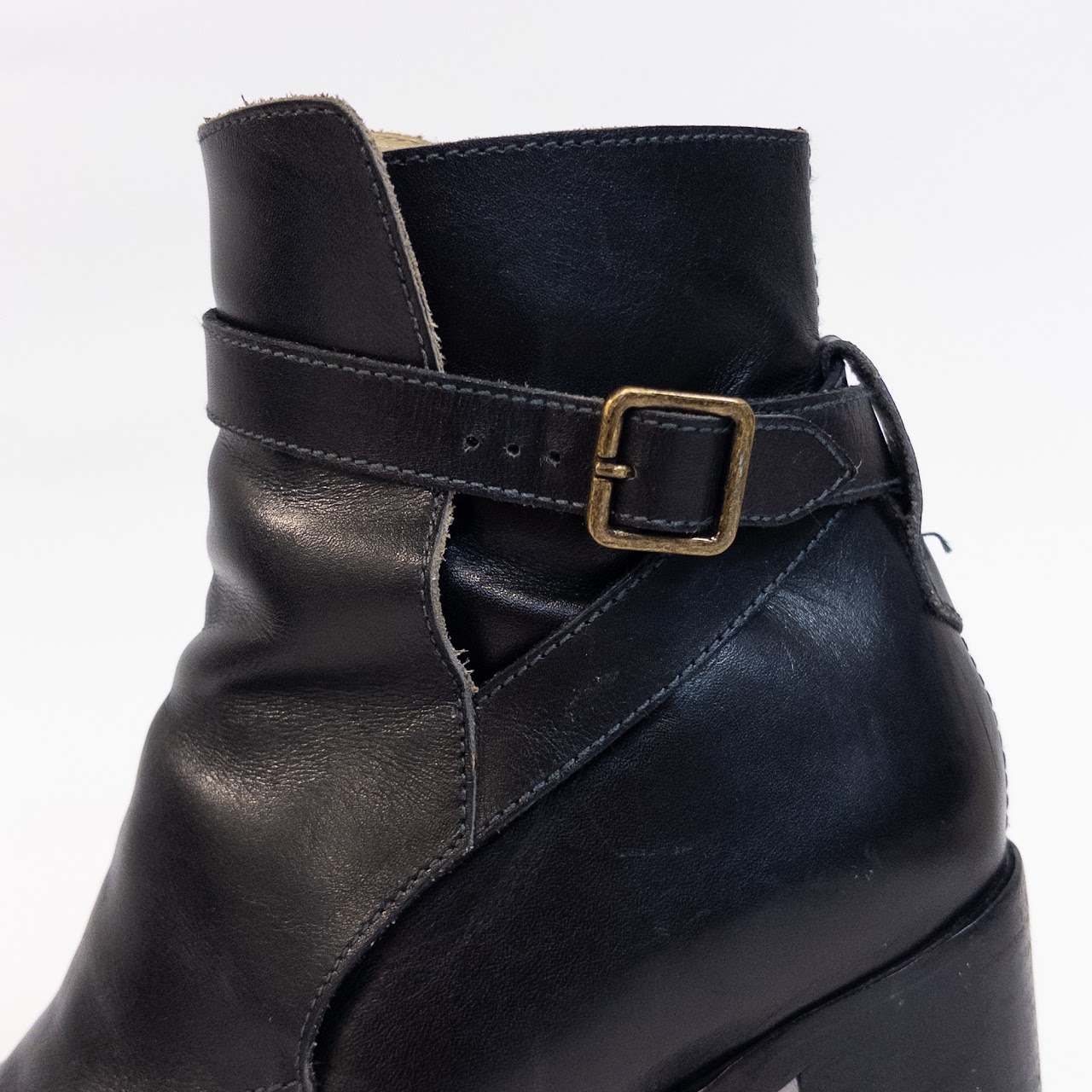 Chloé Leather Biker Style Ankle Boots