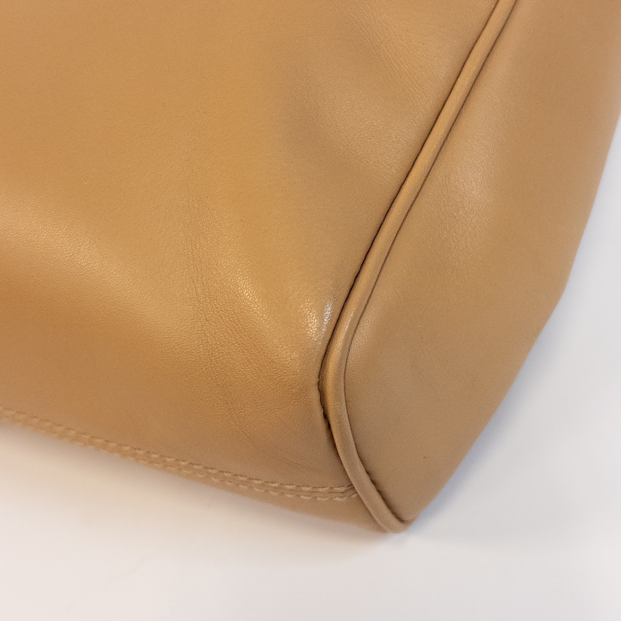 Tan Salvatore Ferragamo Gancini Shoulder Bag