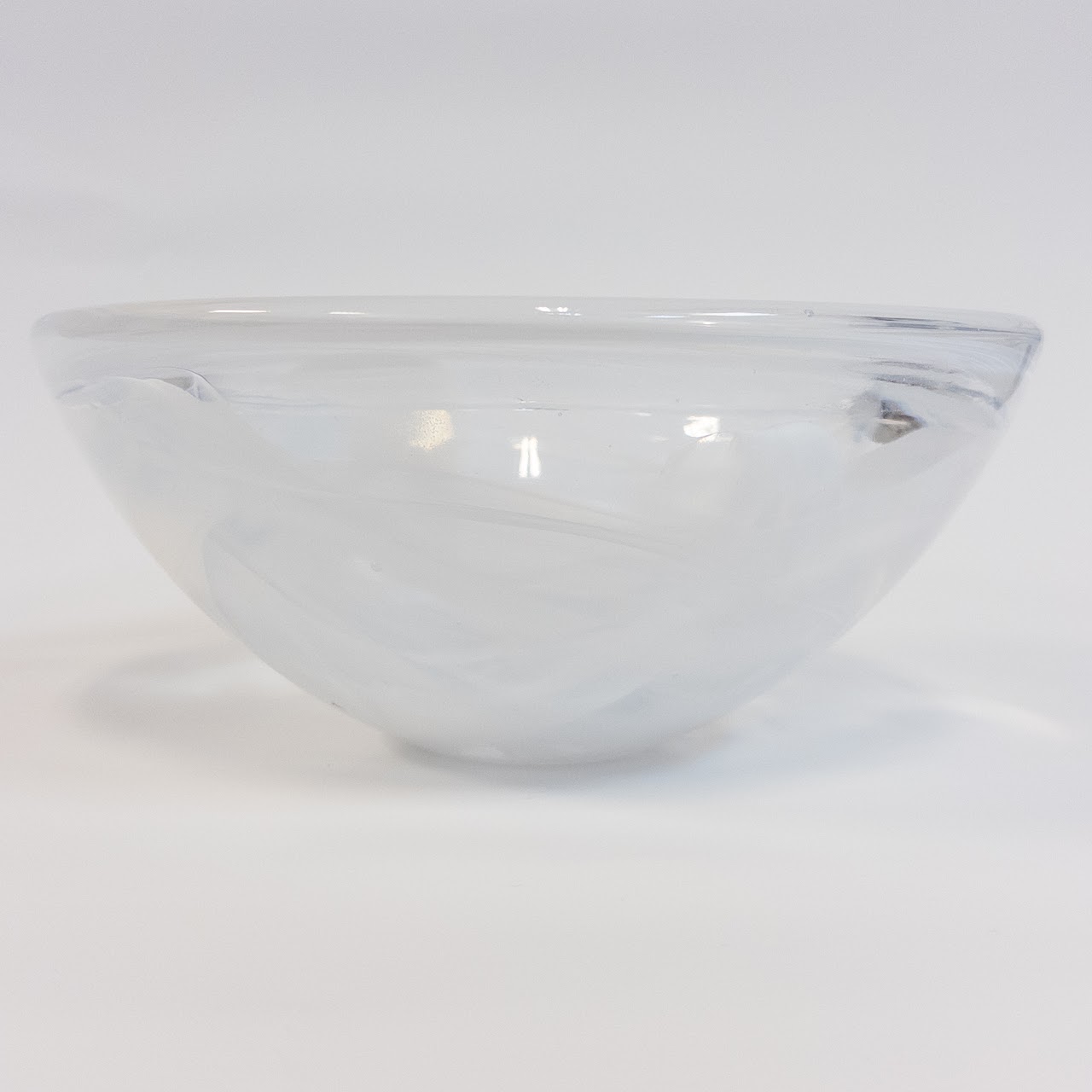 Kosta Boda 'Atoll' White Swirl Bowl