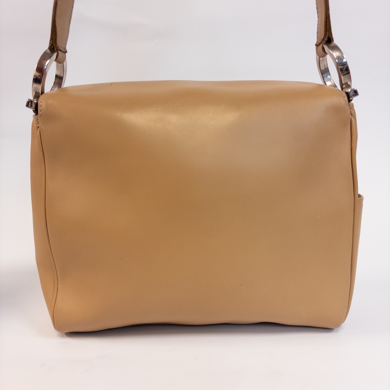 Tan Salvatore Ferragamo Gancini Shoulder Bag