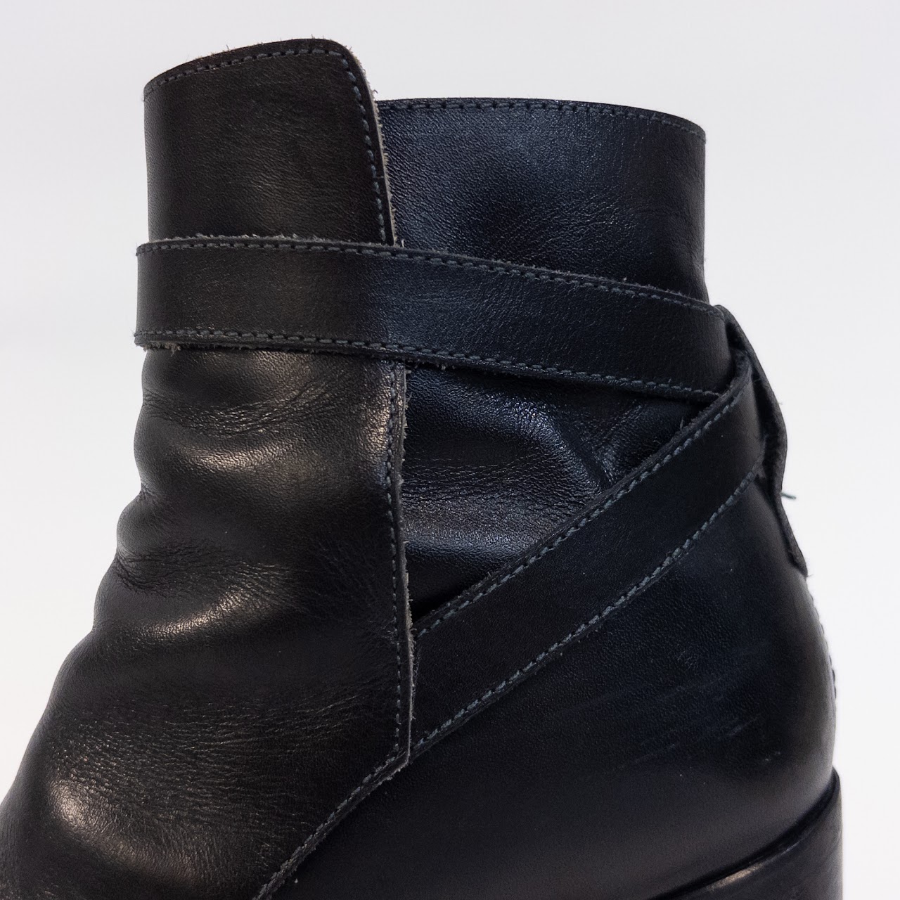 Chloé Leather Biker Style Ankle Boots