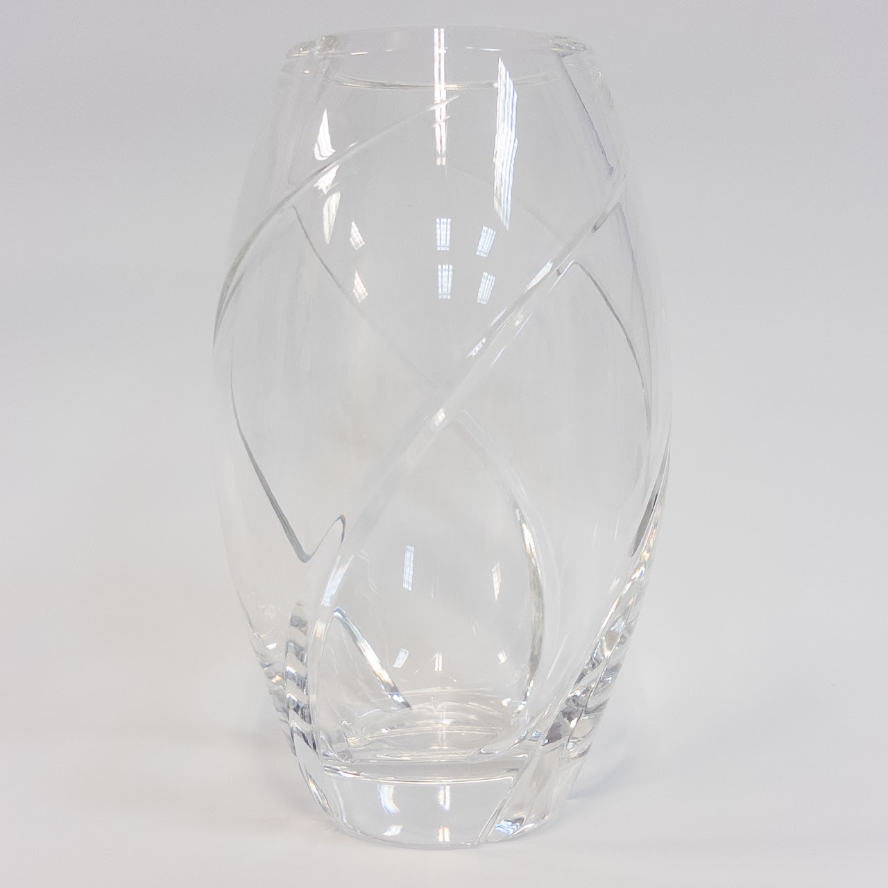 Tiffany & Co. Swirl Optic Crystal Vase