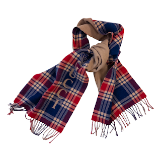 Gucci Vintage Logo Tartan Scarf