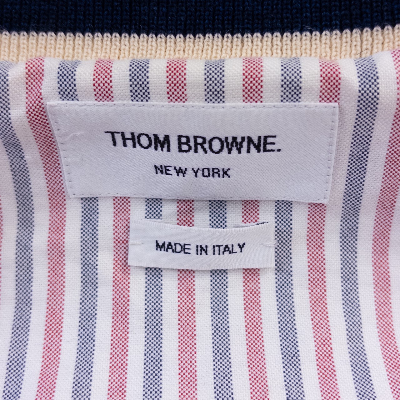 Thom Browne Funnel Neck Dyed Shearling Golf Jacket