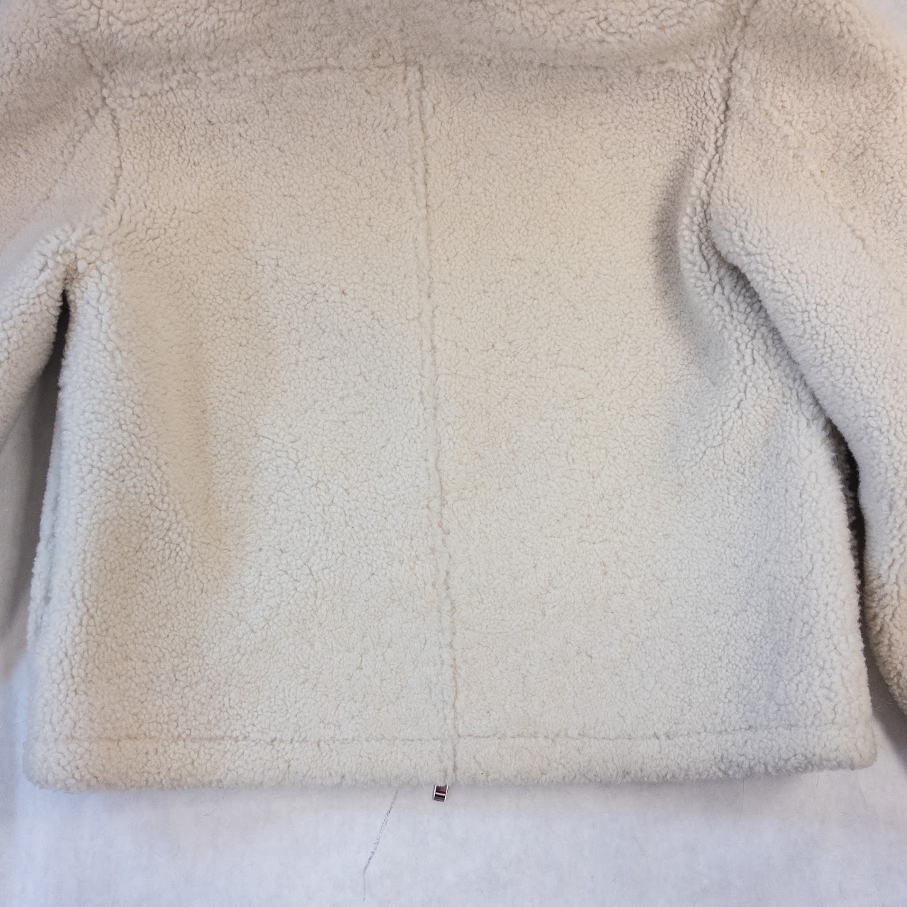 Thom Browne Funnel Neck Dyed Shearling Golf Jacket