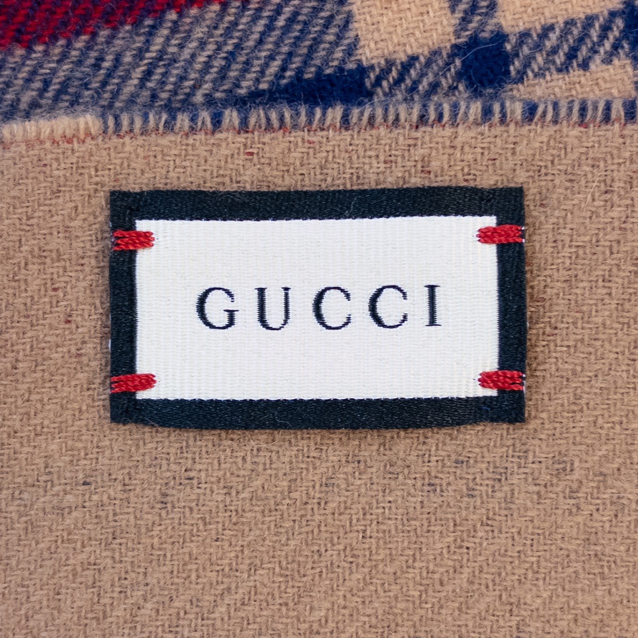 Gucci Vintage Logo Tartan Scarf