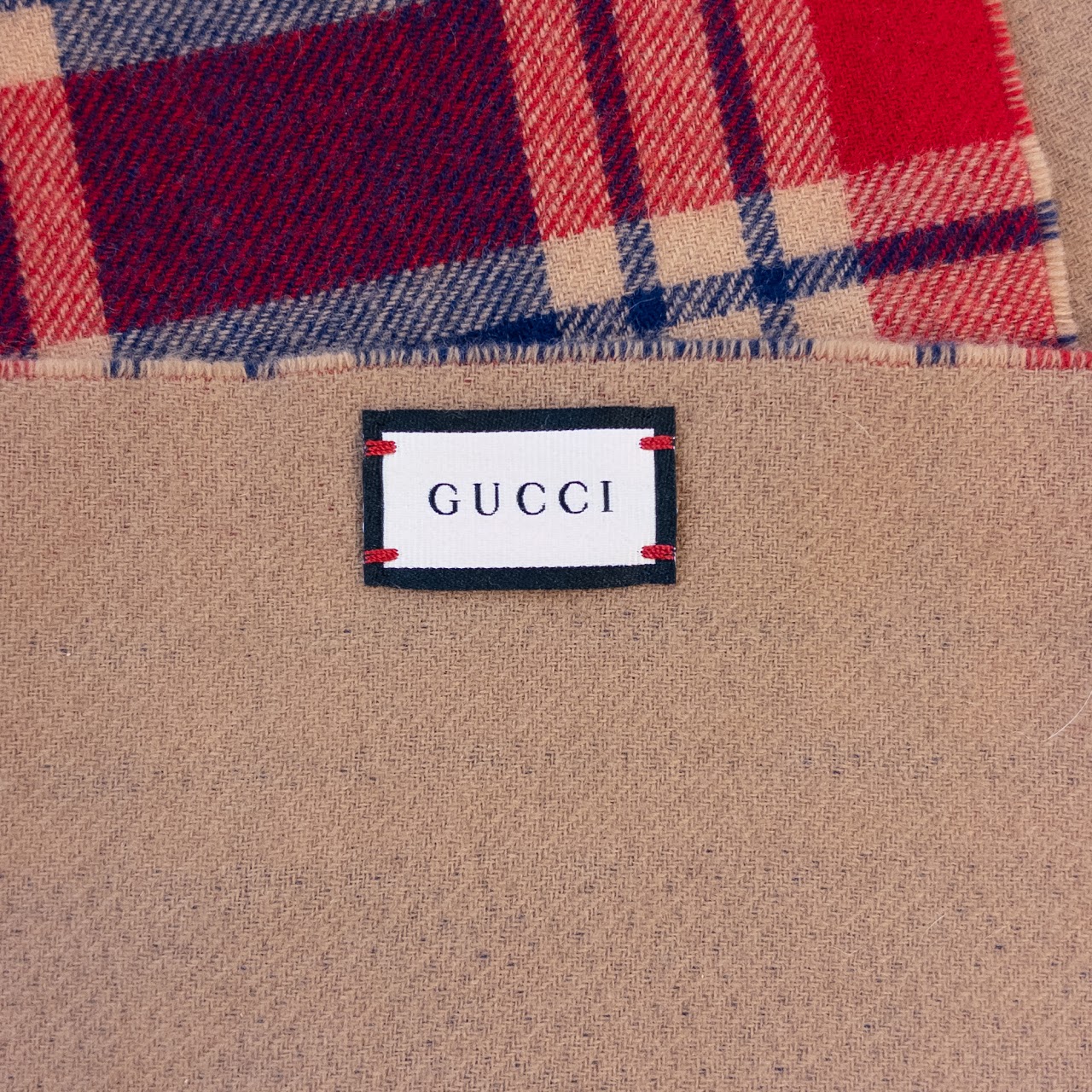 Gucci Vintage Logo Tartan Scarf