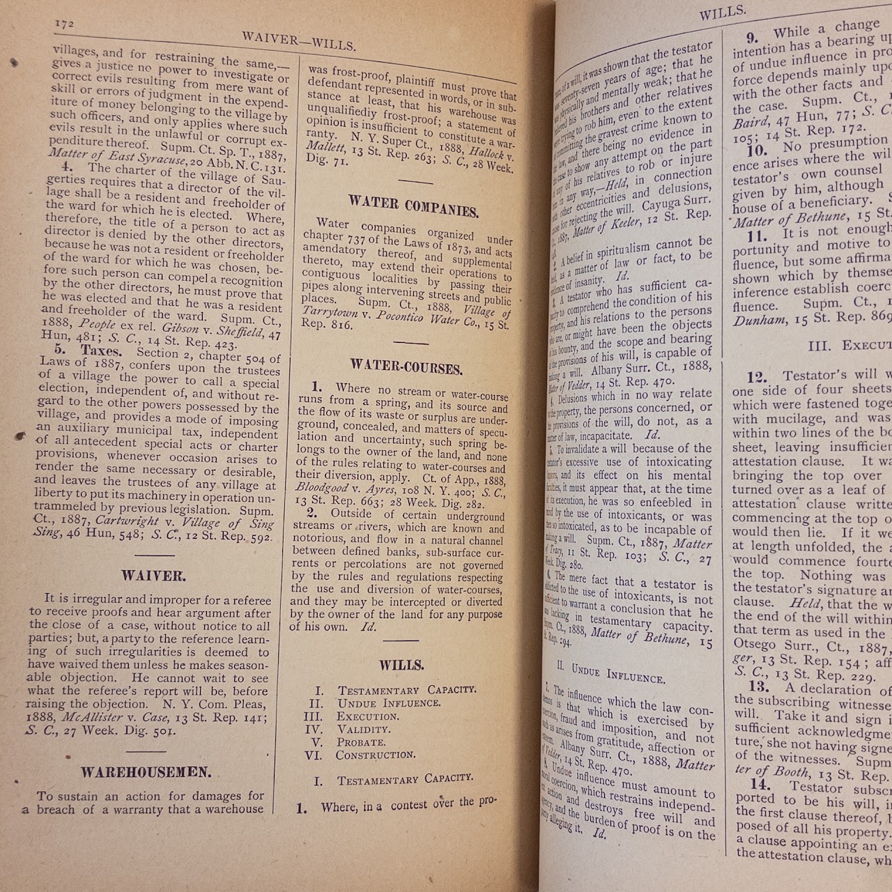 F.E. Barnard, 'A Digest of New York Reports 1/1, 1888 to 7/1, 1888'