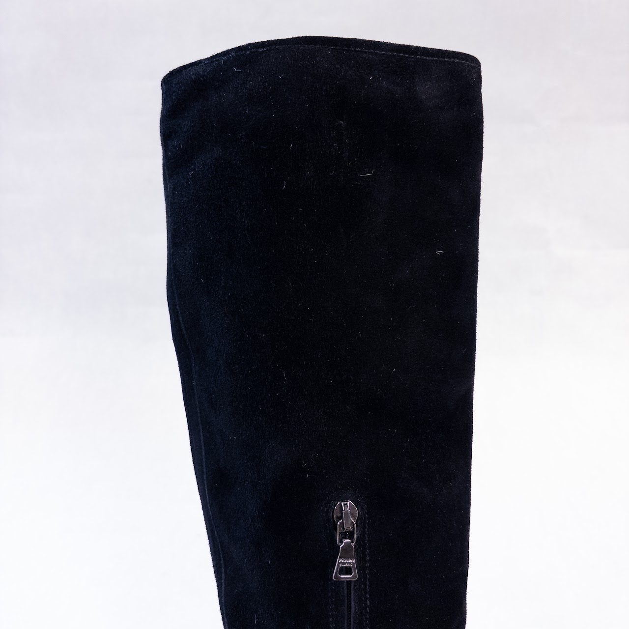 Prada Black Suede Knee High Boots