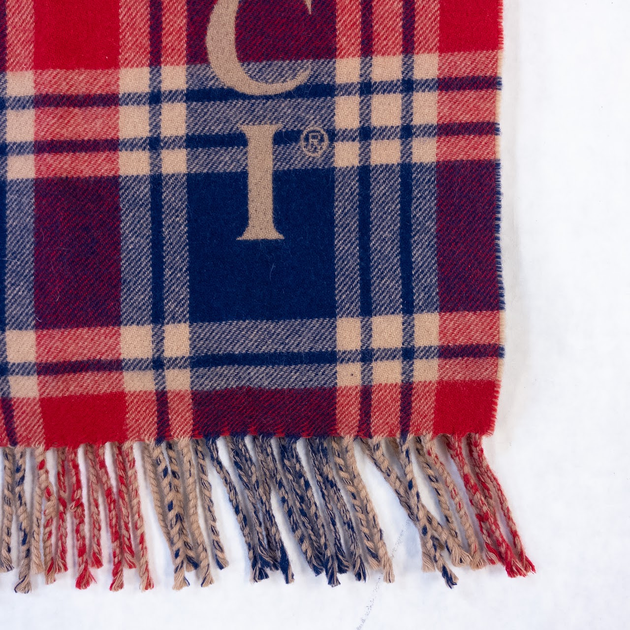 Gucci Vintage Logo Tartan Scarf