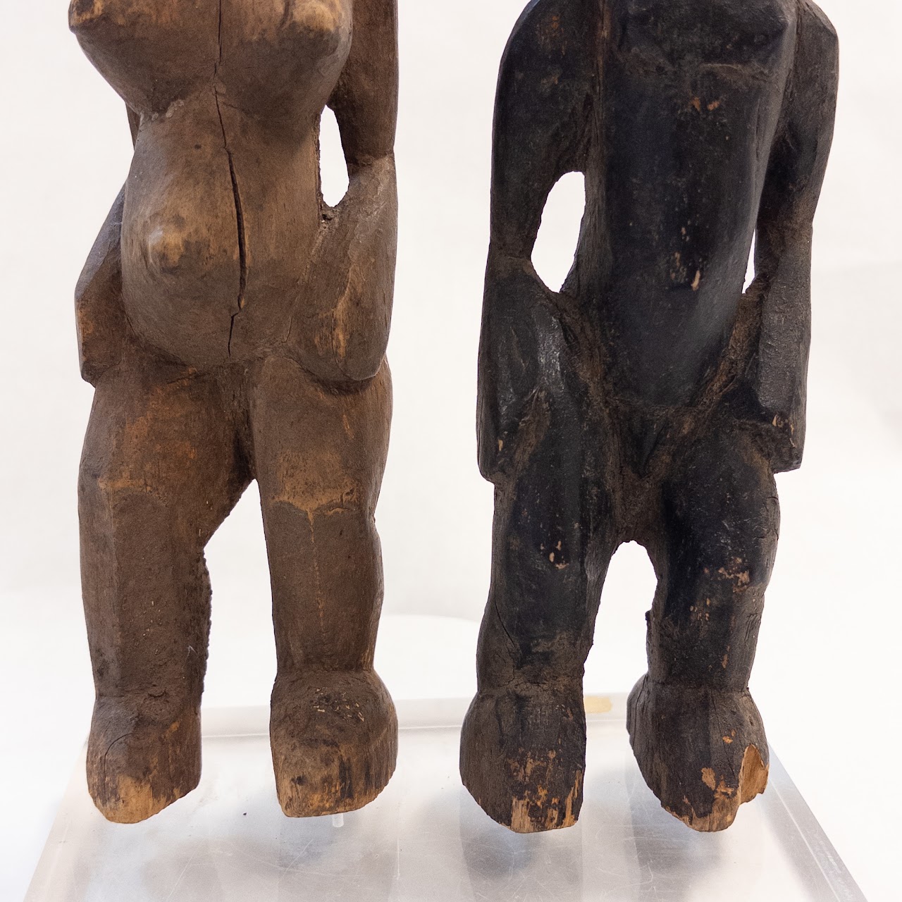 African Wooden Figural Carving Trio