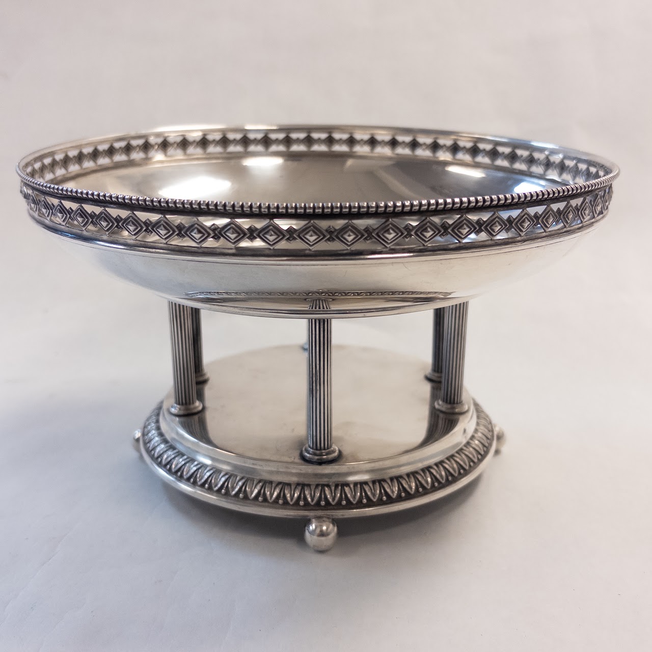 German 800 Silver Neoclassical Footed Centerpiece Bowl