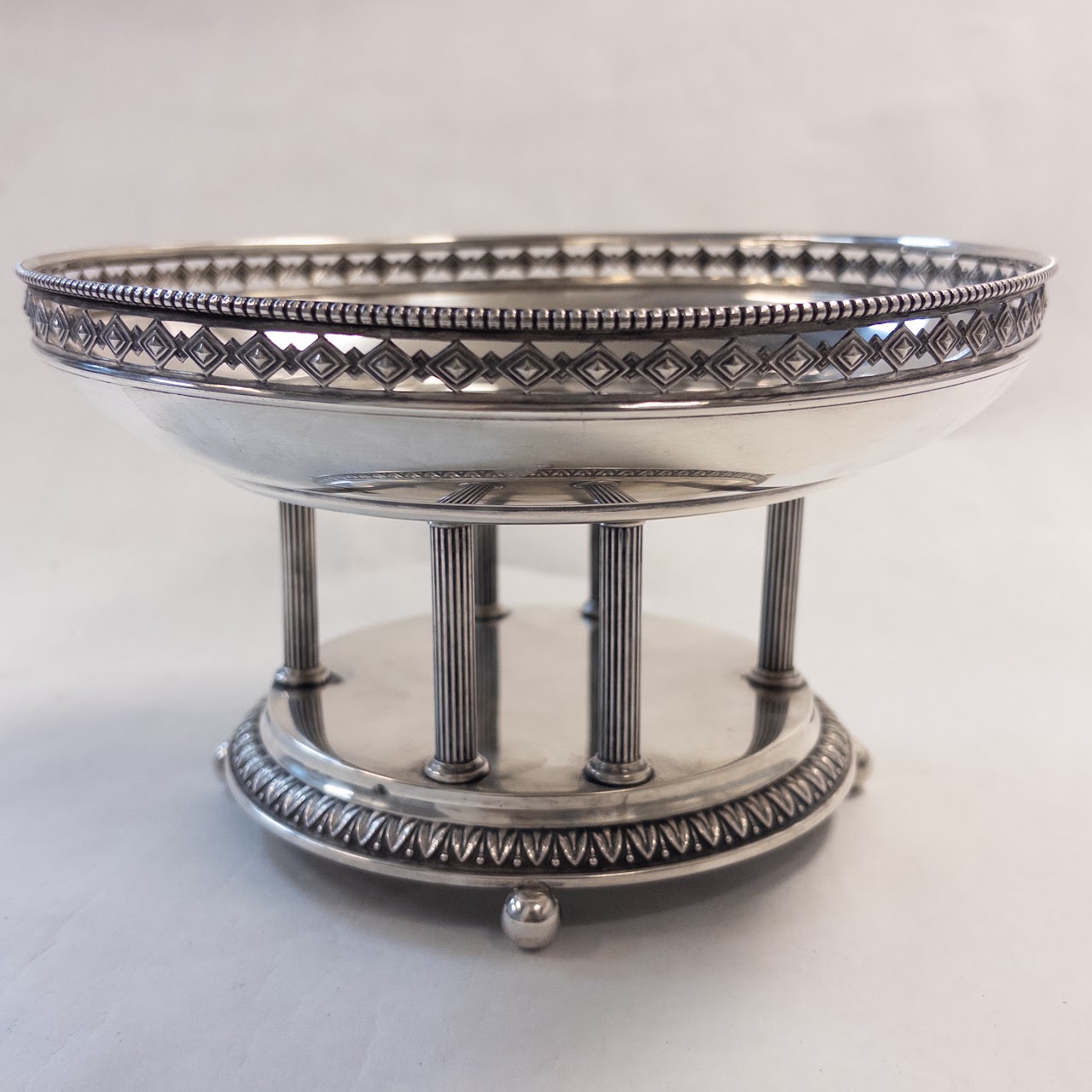 German 800 Silver Neoclassical Footed Centerpiece Bowl