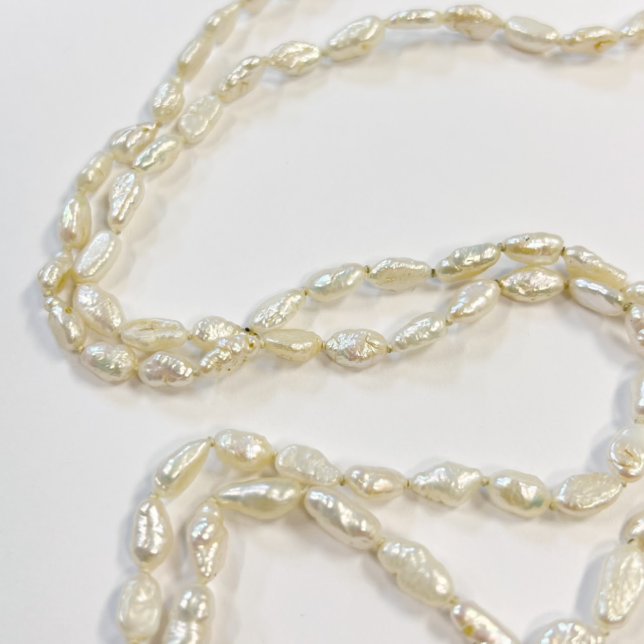 Freshwater Pearl and 14K Gold Single Strand Necklace