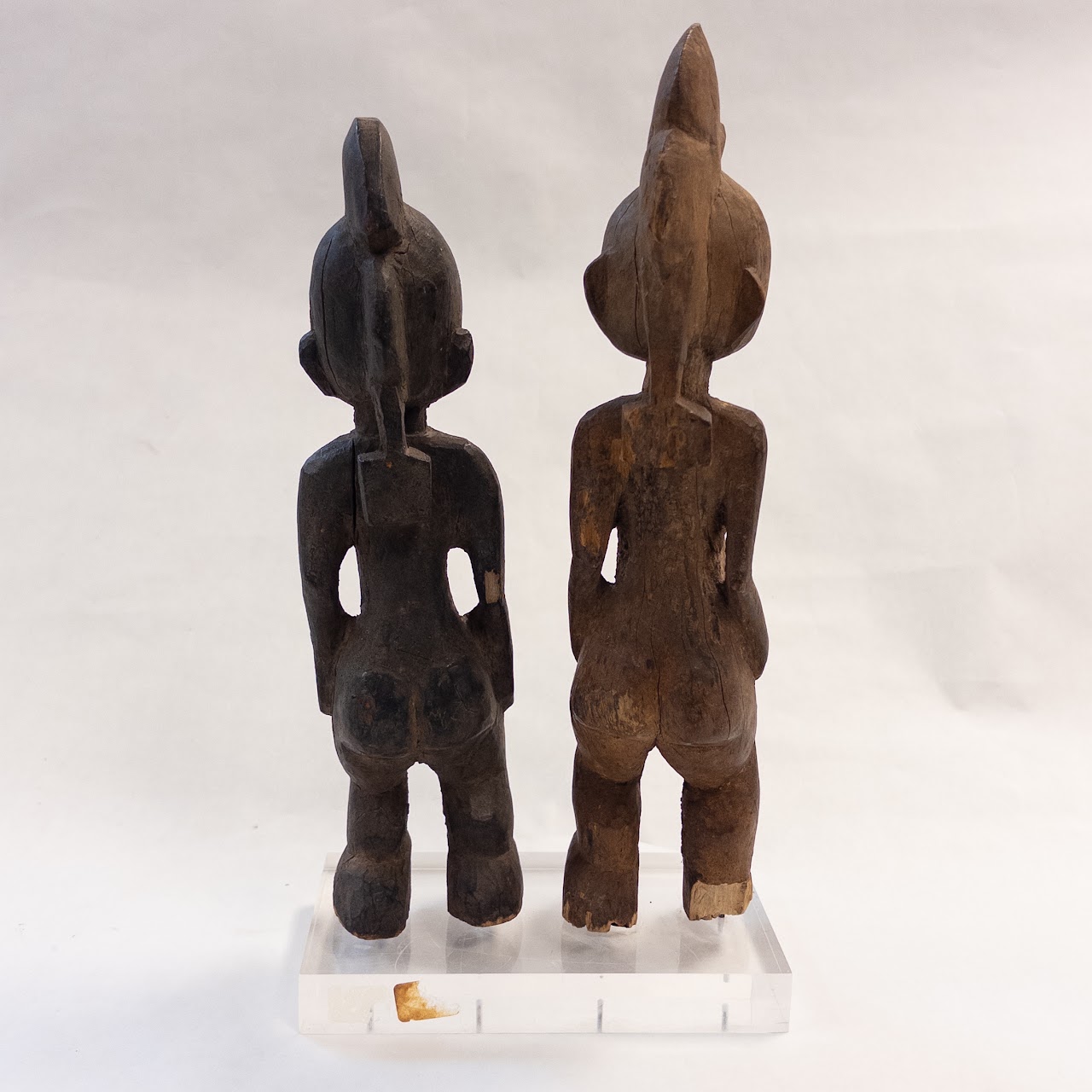 African Wooden Figural Carving Trio