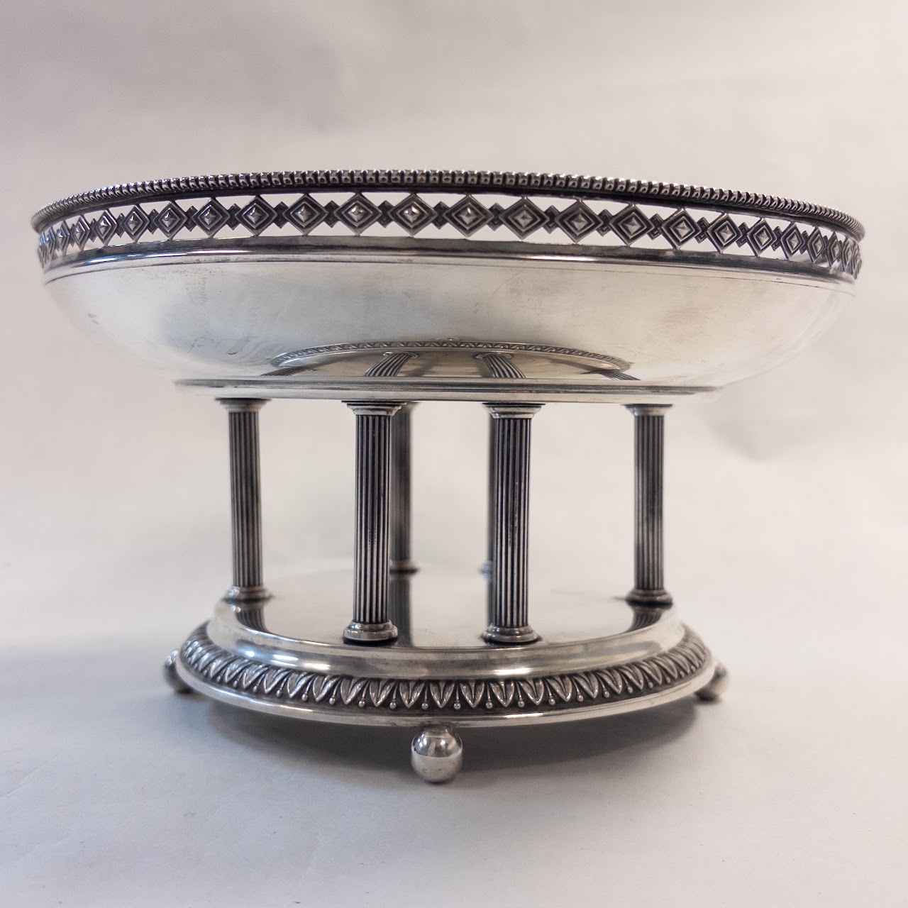 German 800 Silver Neoclassical Footed Centerpiece Bowl