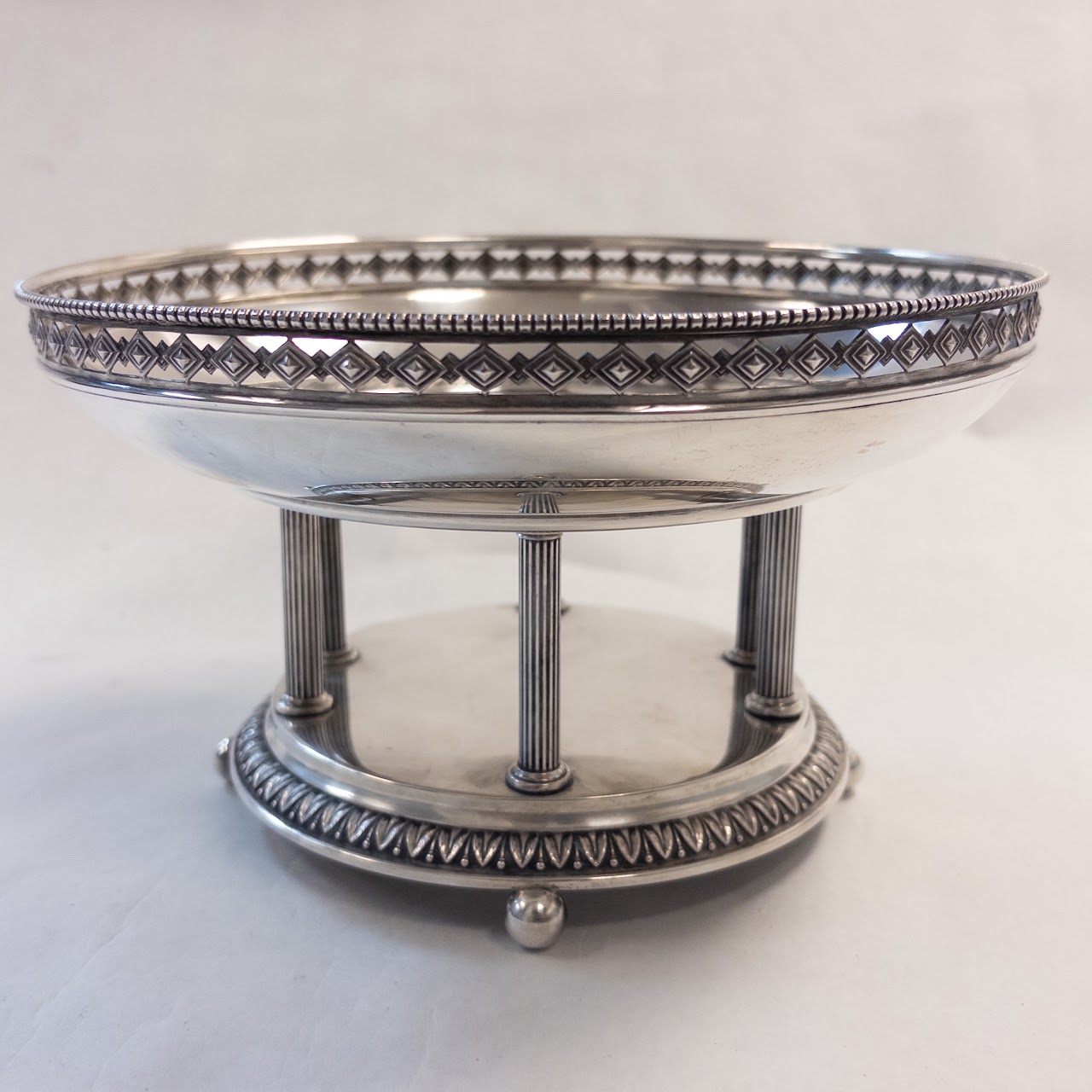 German 800 Silver Neoclassical Footed Centerpiece Bowl