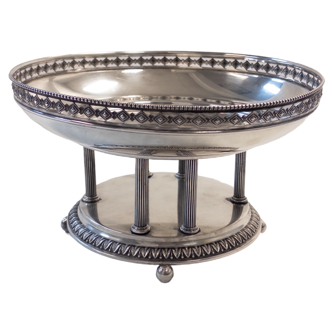 German 800 Silver Neoclassical Footed Centerpiece Bowl