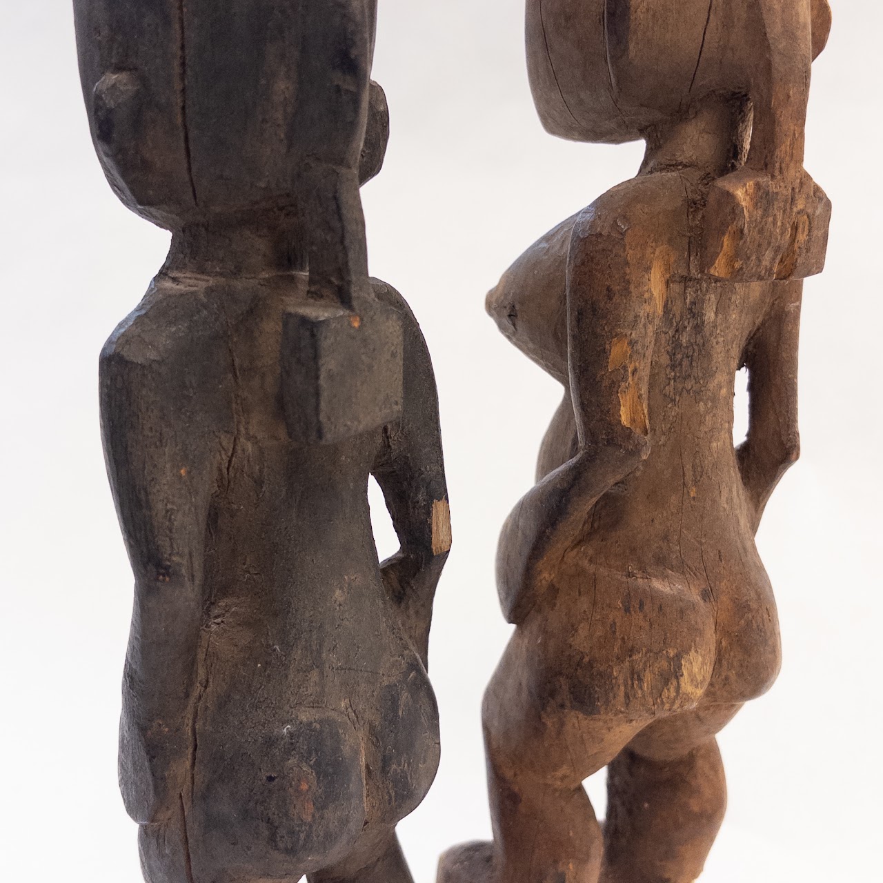 African Wooden Figural Carving Trio