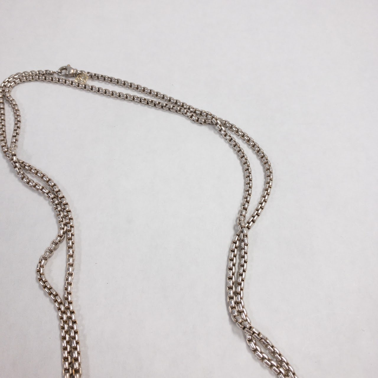 David Yurman Sterling Silver 70" Box Chain with Sphere Pendant