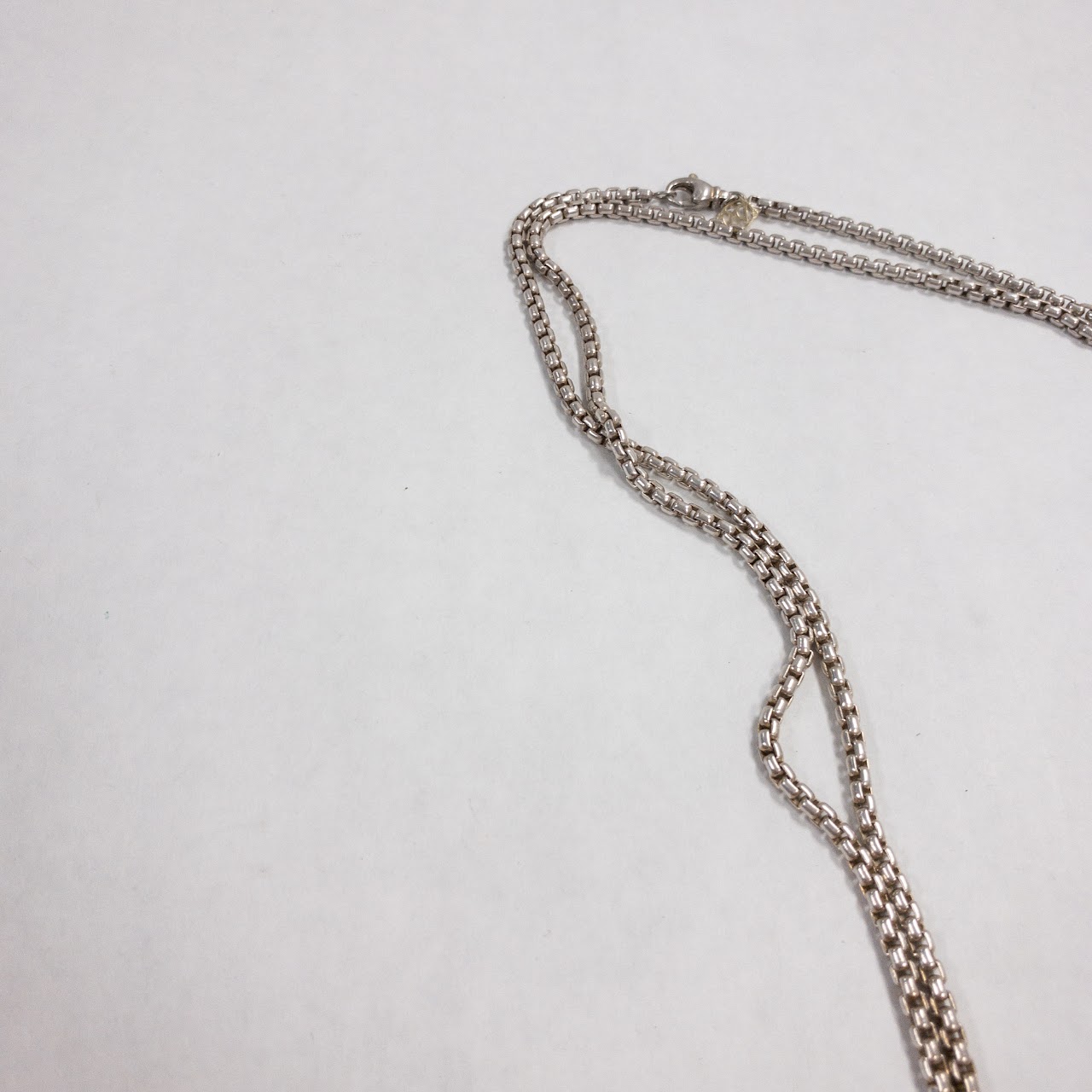 David Yurman Sterling Silver 70" Box Chain with Sphere Pendant