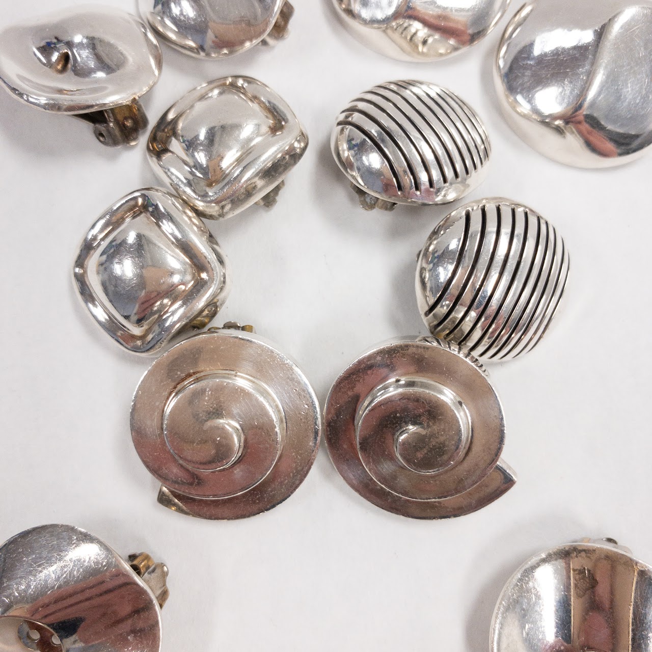 Sterling Silver Clip Earring Lot