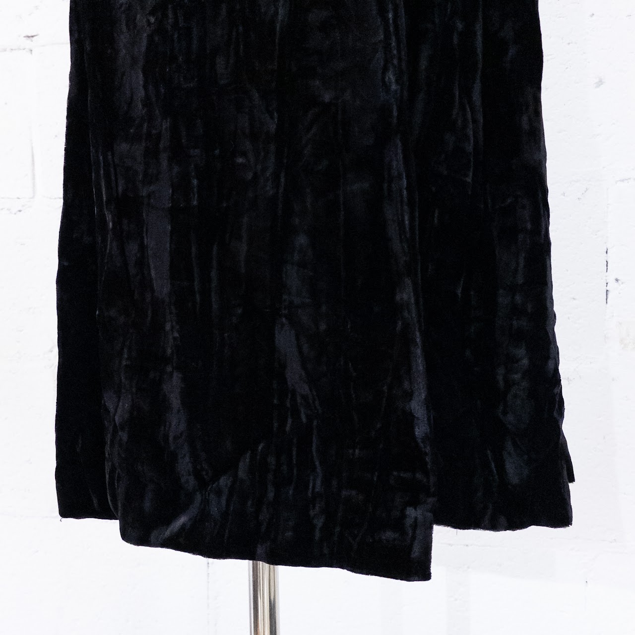 Yves Saint Laurent Vintage Rive Gauche Crushed Velvet Skirt