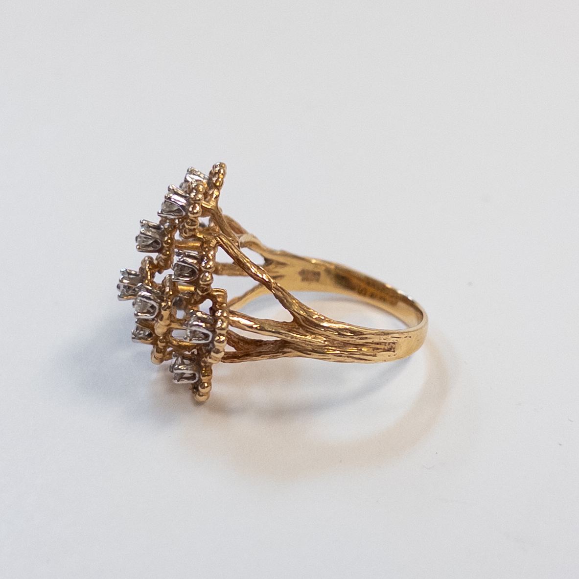 14K Gold and Diamond Cocktail Ring