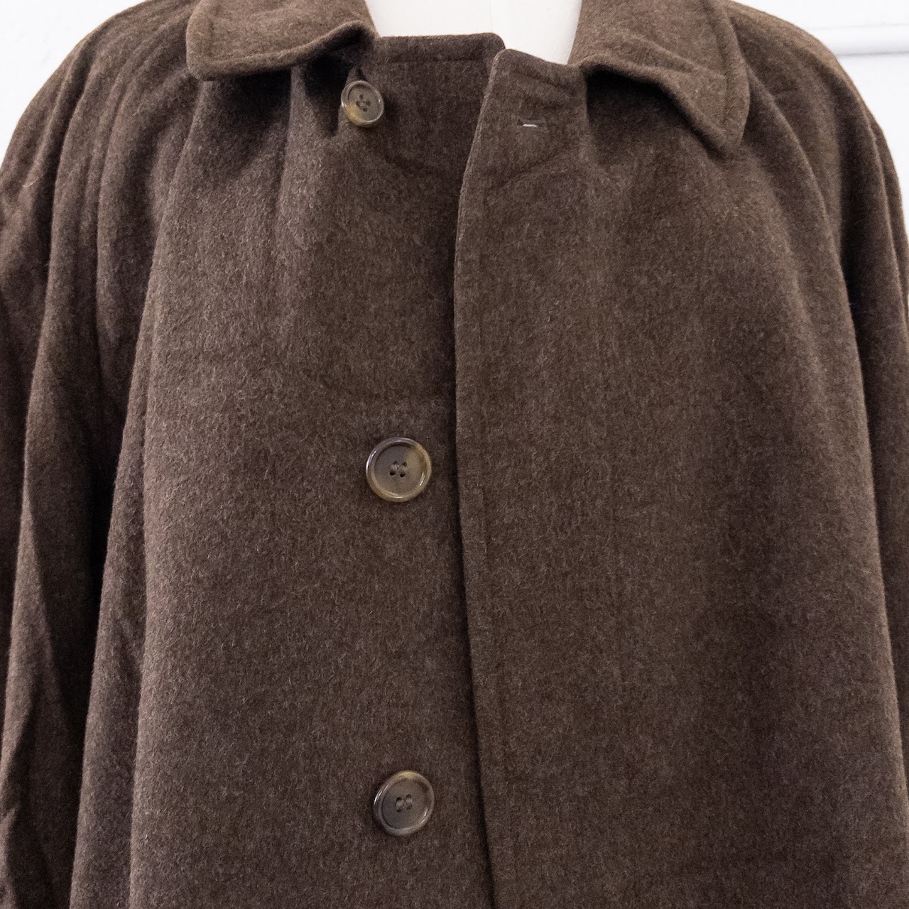 Burberrys' Loden-Frey Wool Long Coat