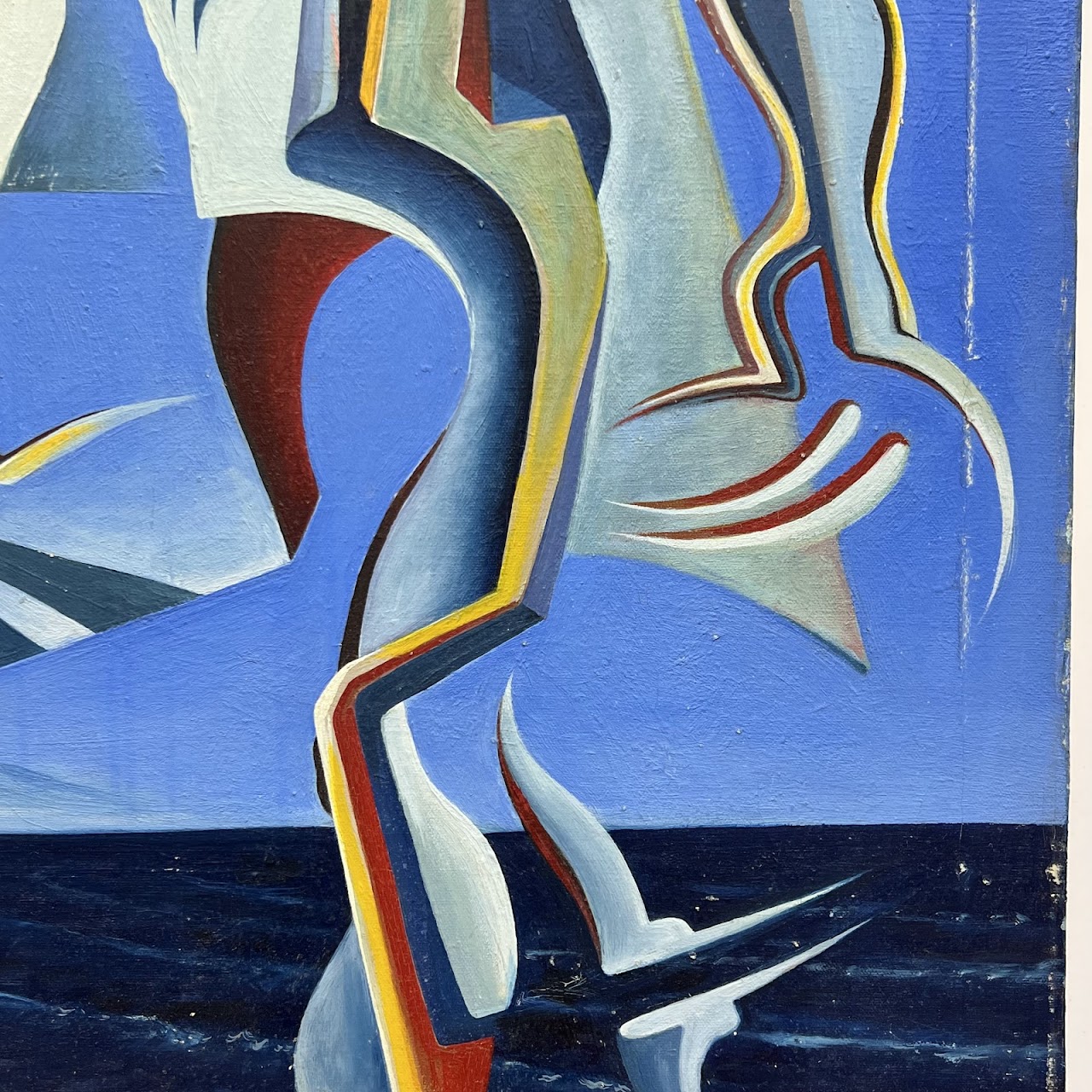 Post-Modernist Art Deco Revival Figural Oil Painting