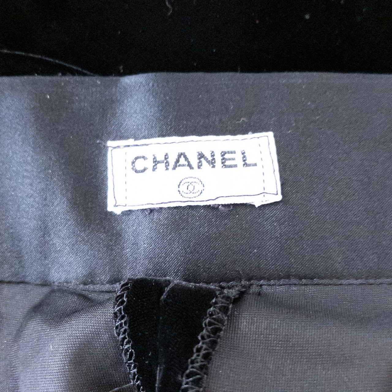 Chanel High Waist Velvet Wide Leg Trousers