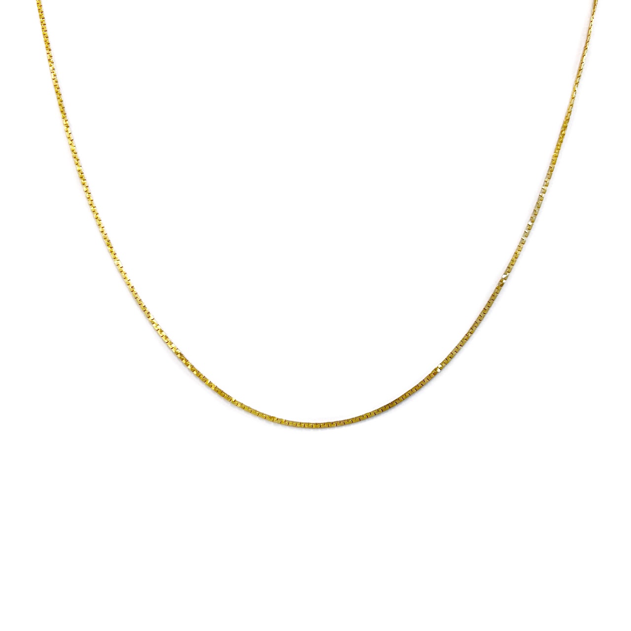 14K Gold Flat Chain Necklace