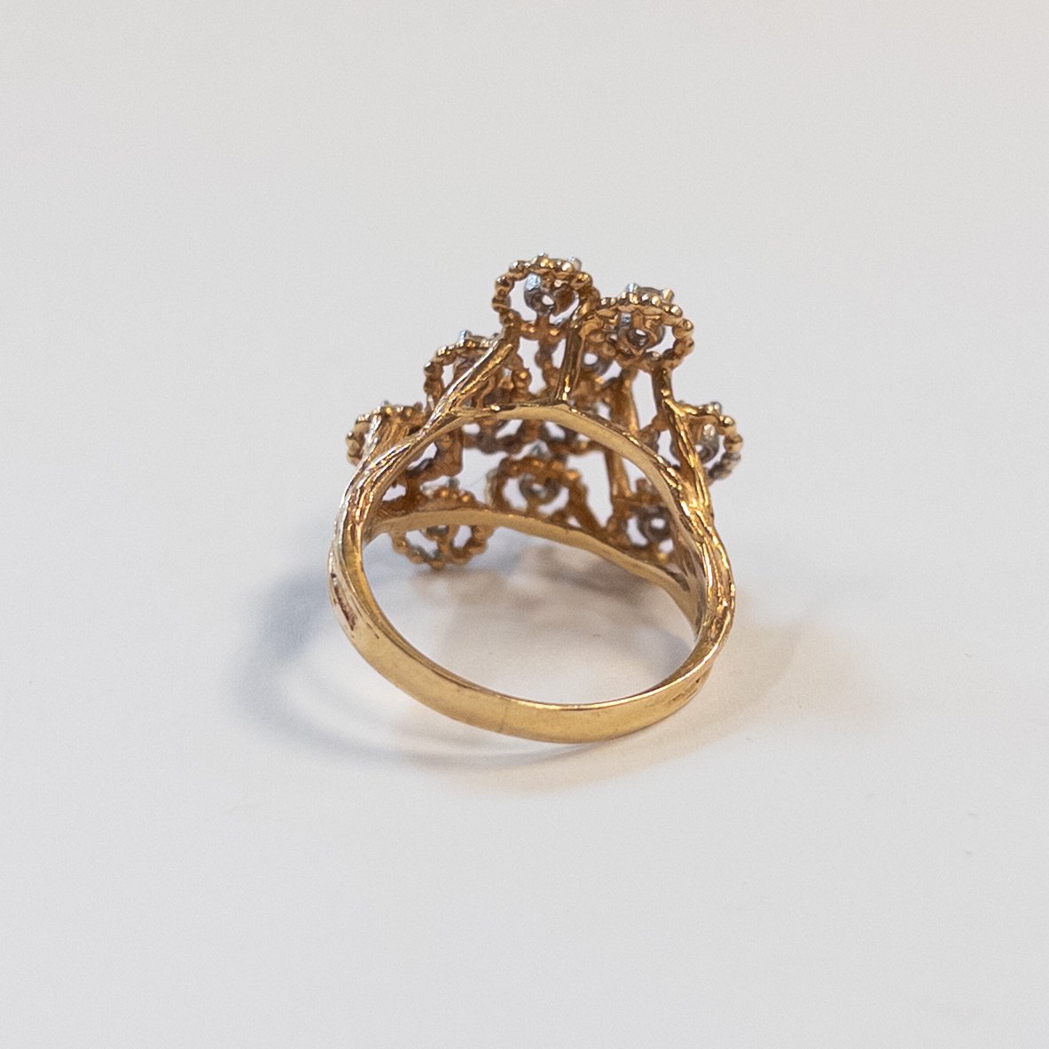 14K Gold and Diamond Cocktail Ring