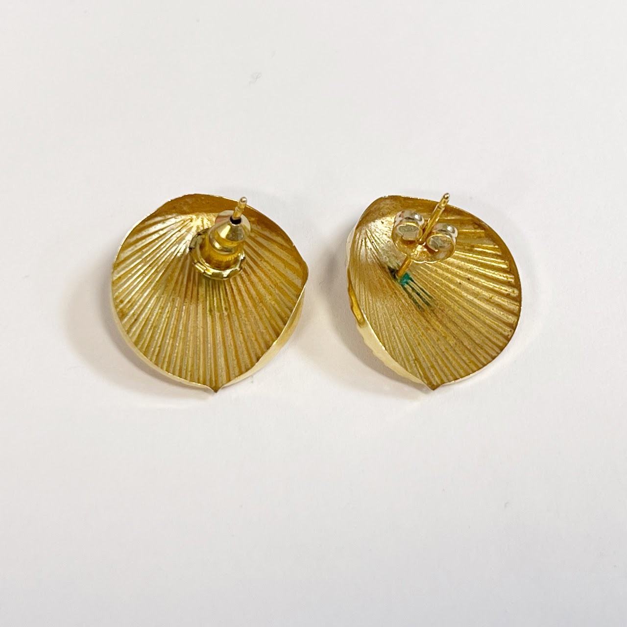 14K Gold Seashell Earrings