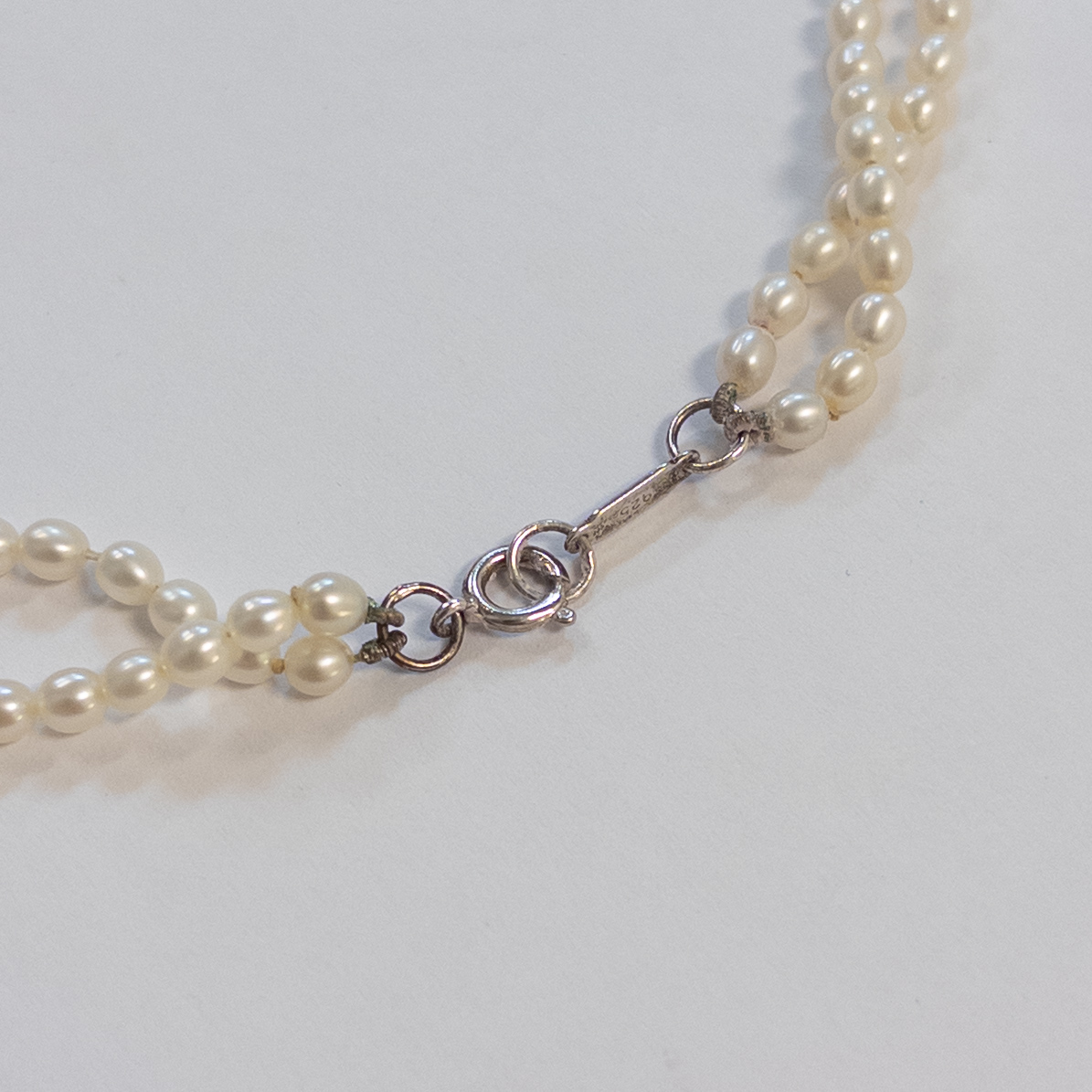 Tiffany & Co. Sterling Silver Infinity Pendant Pearl Necklace