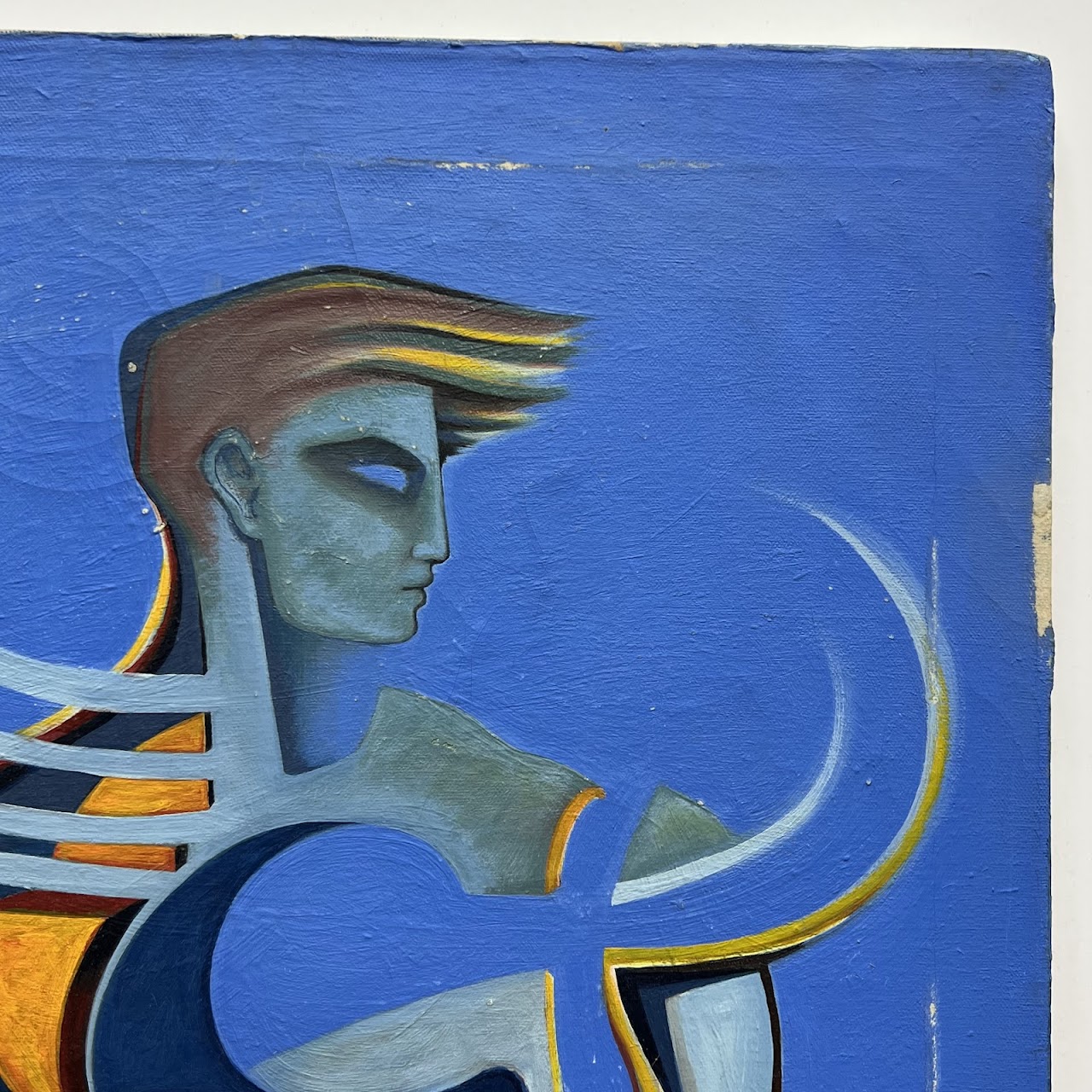 Post-Modernist Art Deco Revival Figural Oil Painting