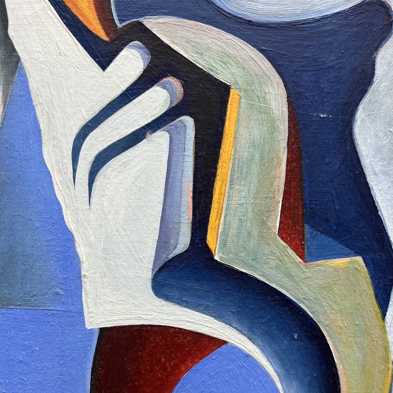 Post-Modernist Art Deco Revival Figural Oil Painting