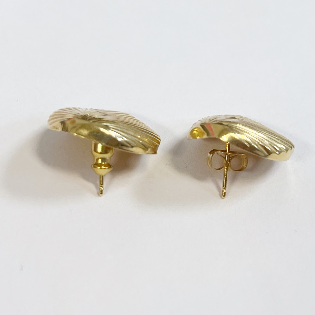 14K Gold Seashell Earrings