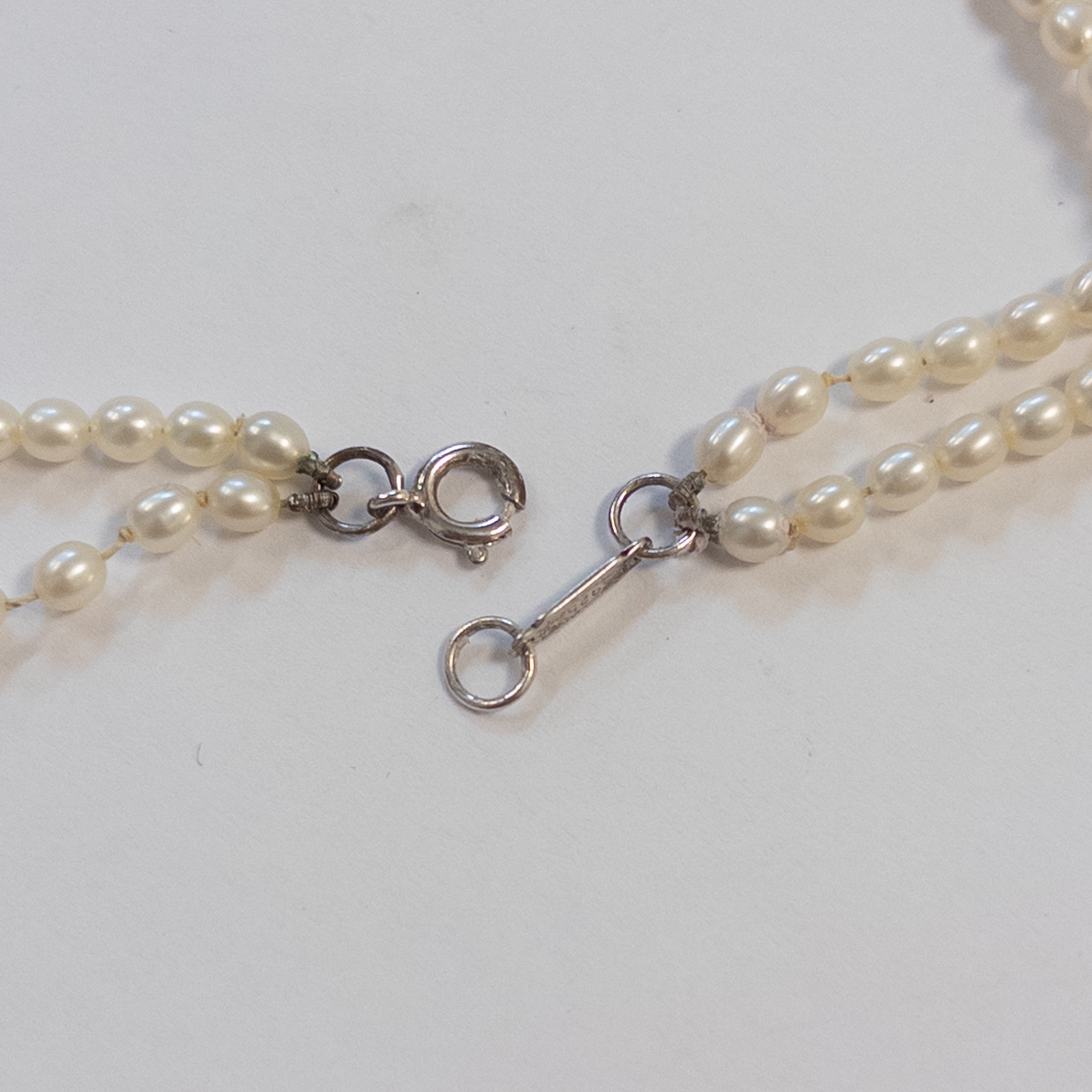 Tiffany & Co. Sterling Silver Infinity Pendant Pearl Necklace